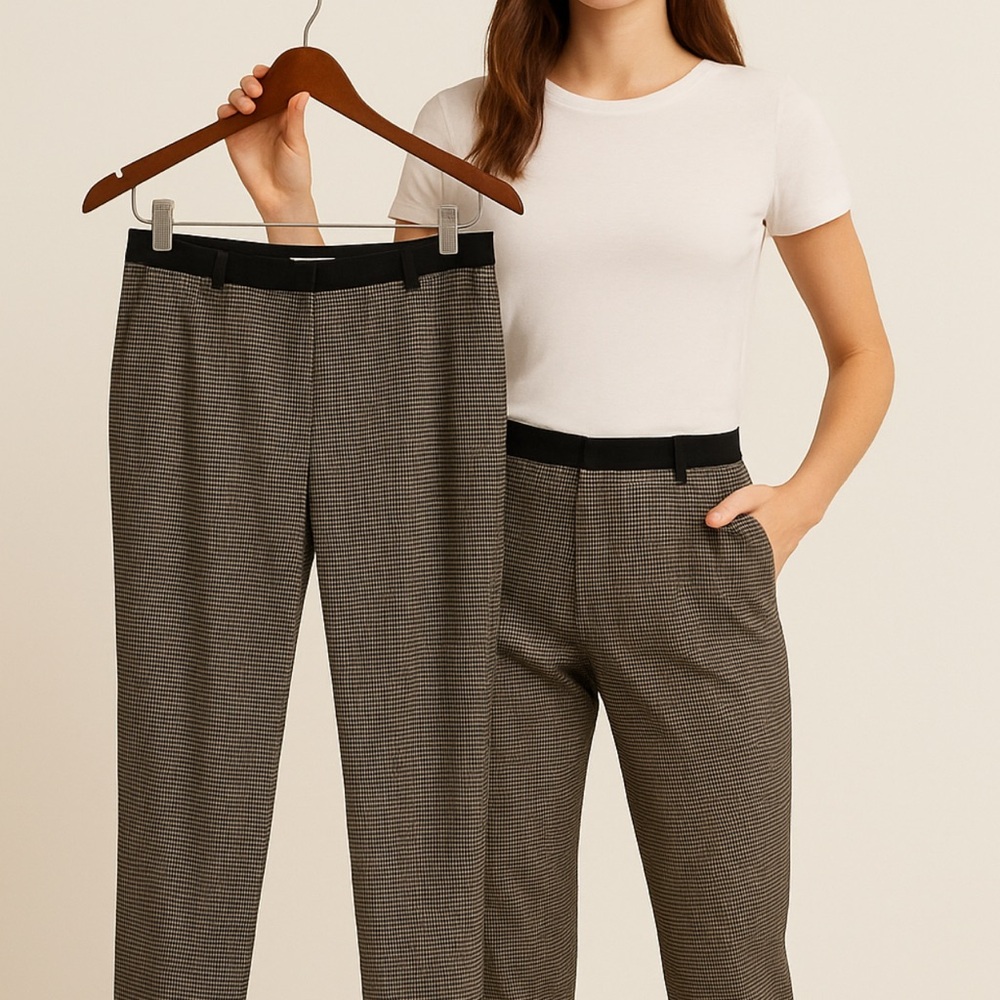 ZARA Woman Houndstooth Dress Pants Size XL  EUC